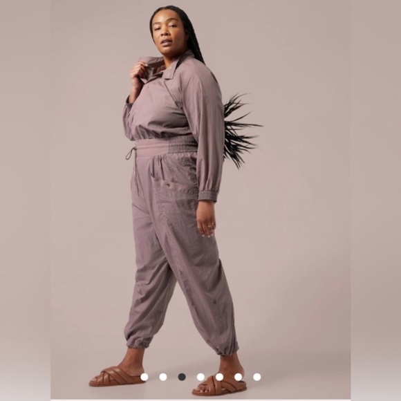 NWT! Athleta Jumpsuit Smoked Almond Open Back Utility - Multiple Sizes - Picture 1 of 7